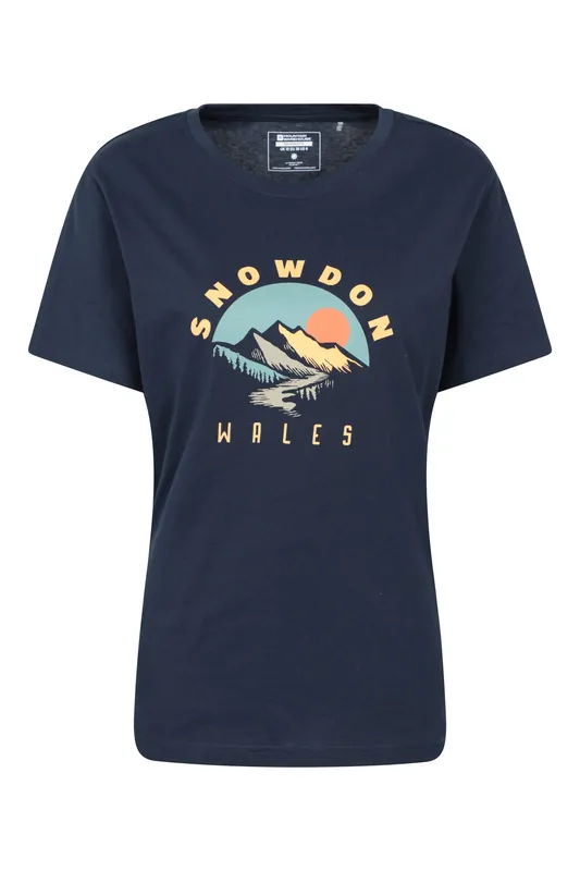 Snowdon' Lightweight 100% Cotton Casual Short Sleeve Graphic T-Shirt