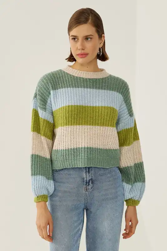 Relaxed Fit Striped Sweater - Hiccup