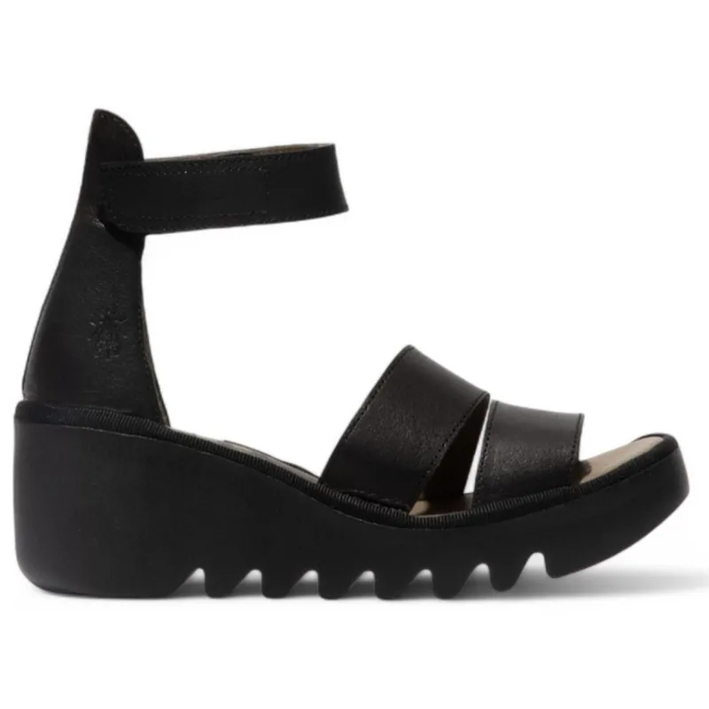 Wedge Heel Open Toe Ankle Strap Sandals Leather Summer Shoes - TruClothing