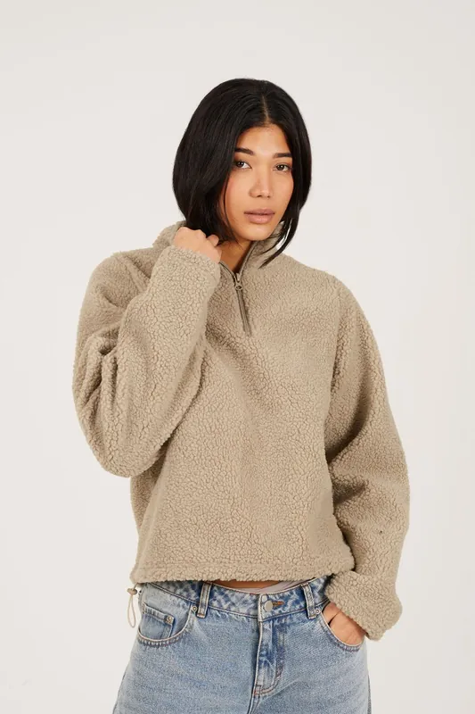 Quarter Zip Sherpa Fleece - Brave Soul
