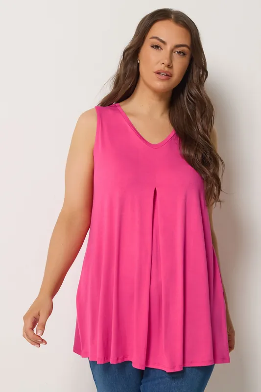 Pleat Front Vest Top - Yours