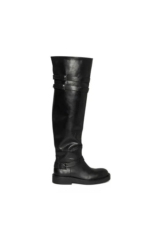 Brave Boot Black' Leather Boots - STEVE MADDEN