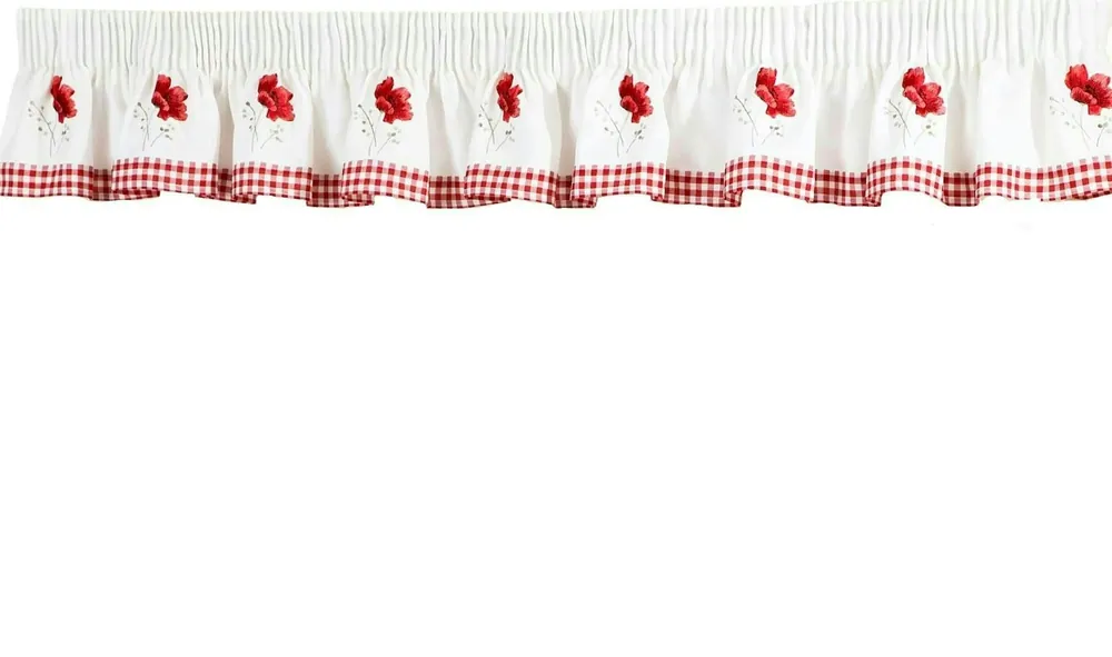Poppies Embroidered Kitchen Curtains - Alan Symonds