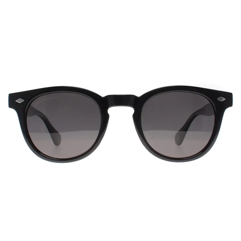 Round Shiny Black Smoke Grey Polarized MP191 - montana
