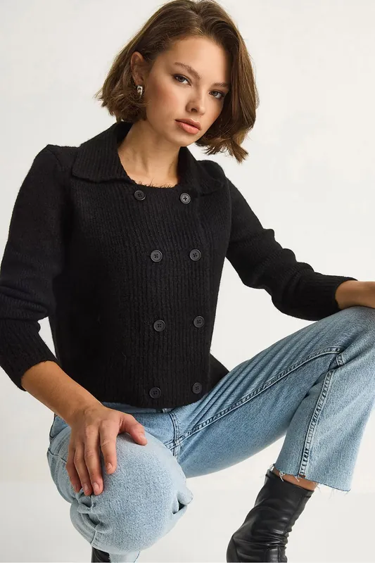 Ribbed Knitwear Cardigan - Bianco Lucci