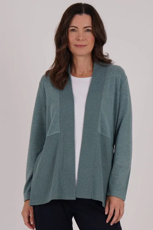 Ribbed Cardigan - Aquamarine