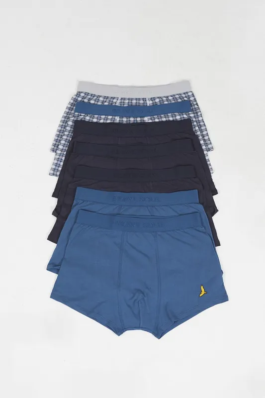 Pack of 7 Boxers with Embroidery Detail - Brave Soul
