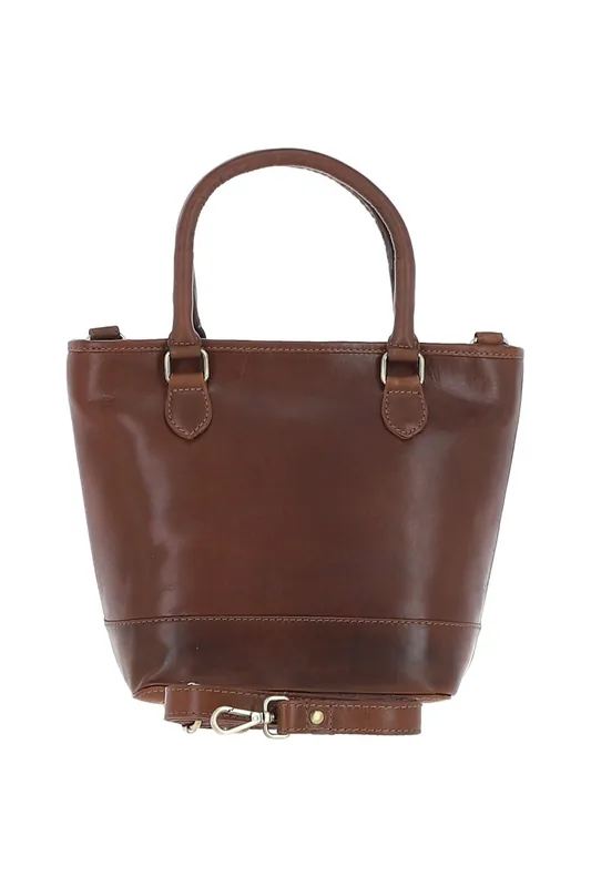 Small Real Leather Bucket Bag - Ashwood Leather