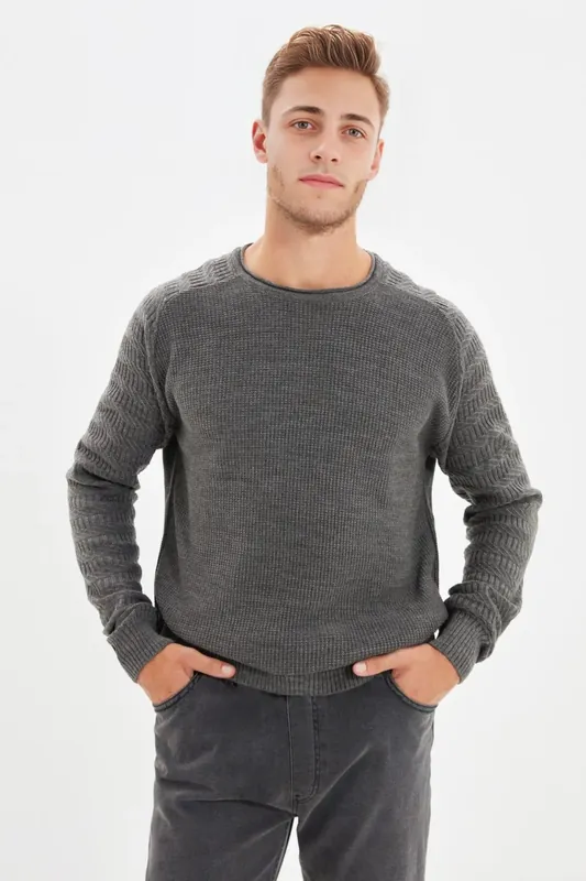 Crew Neck Raglan Sleeve Knit Jumper - WOVCOR