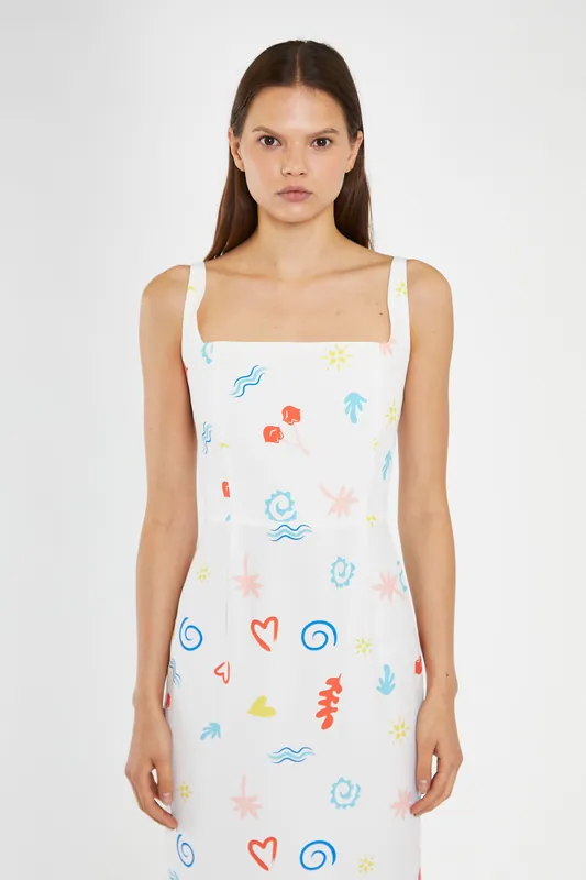Square Neck Maxi Dress - Shnoo