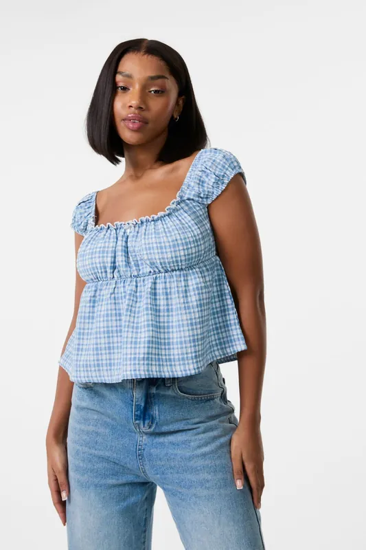 Milkmaid Crop Top - Pink Vanilla