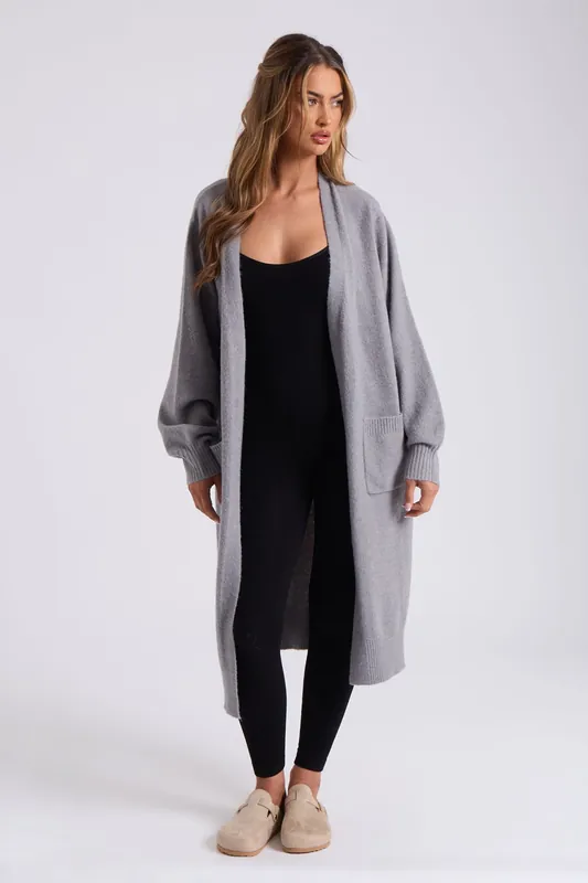 Longline Patch Pocket Cardigan - Urban Bliss