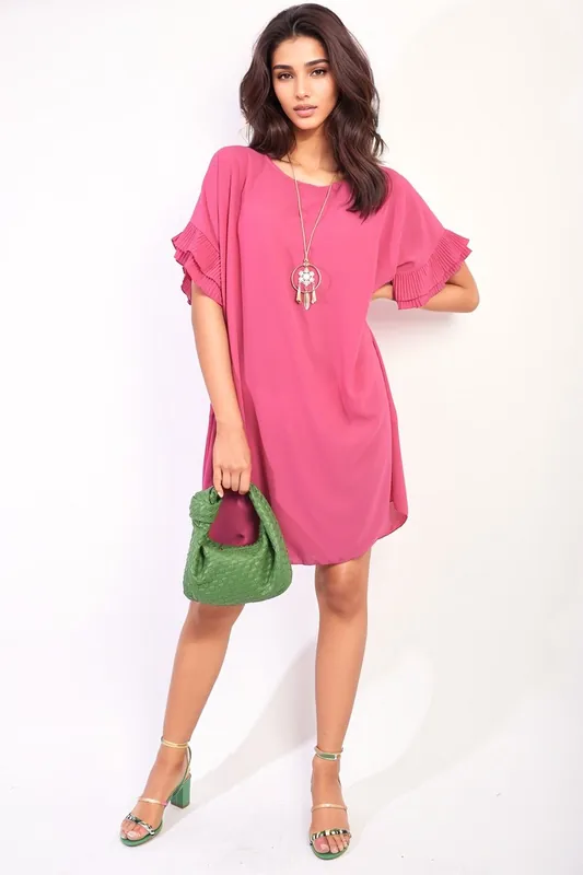 Lucille Ruffled Sleeve Mini Dress - IKRUSH