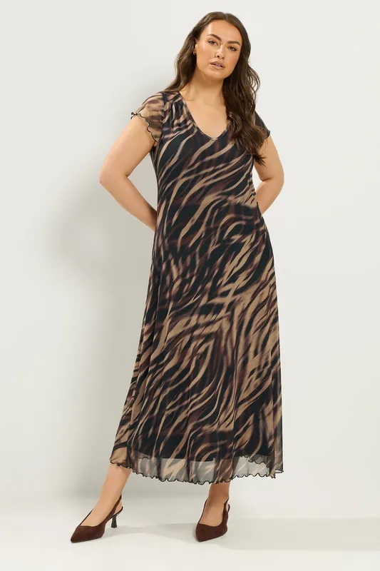 Zebra Print Maxi Dress - Yours