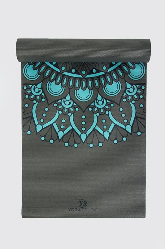 Grey Mandala Designed Yoga Mat 6mm - Yoga Studio