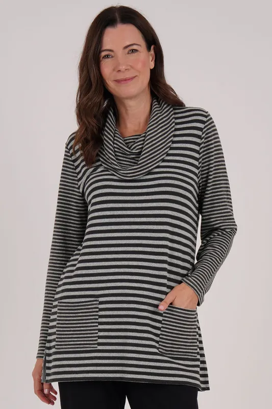 Cowl Striped Tunic - Tigi