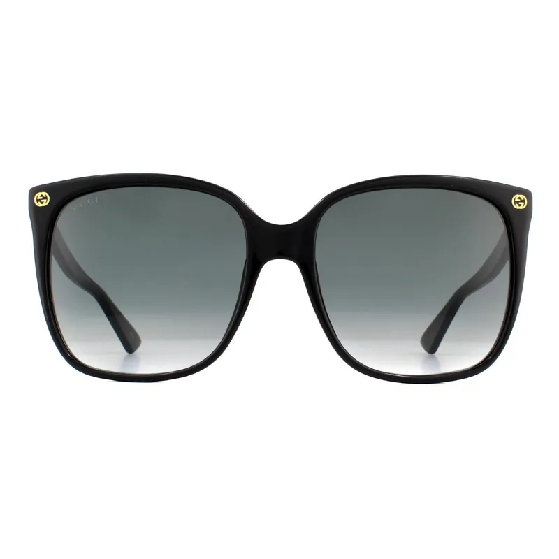 Square Black Grey Gradient Sunglasses - Gucci