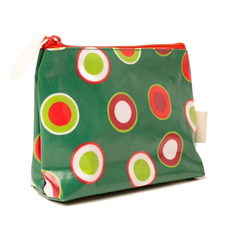 Small Jingle Dot Makeup Bag - Victoria Green