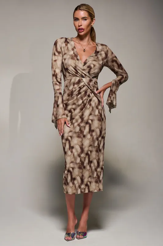 Long Sleeve Mesh Bodycon Dress - Jolie Moi
