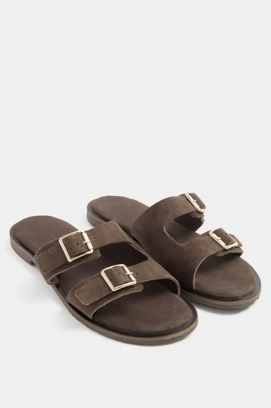 Double Buckle Footed Mule In Extra Wide EEE Fit - Yours
