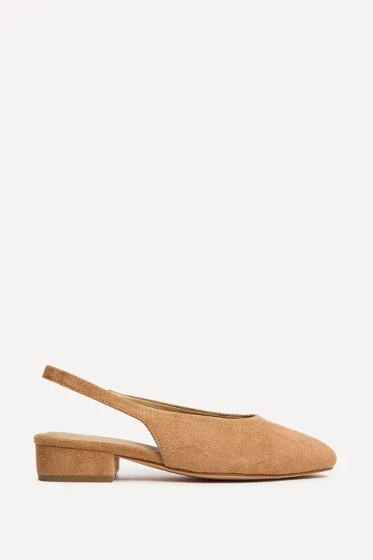 Glide Nude Faux Suede Mary Jane Heels - Linzi