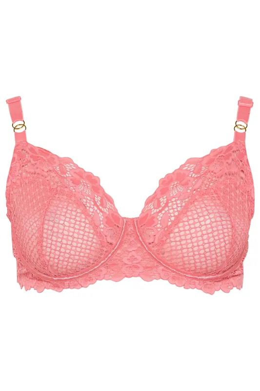 Fishnet Lace Underwired Bra - Yours
