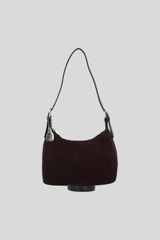 Real Leather and Suede Shoulder Bag with Detachable Crossbody Strap - Ashwood Leather