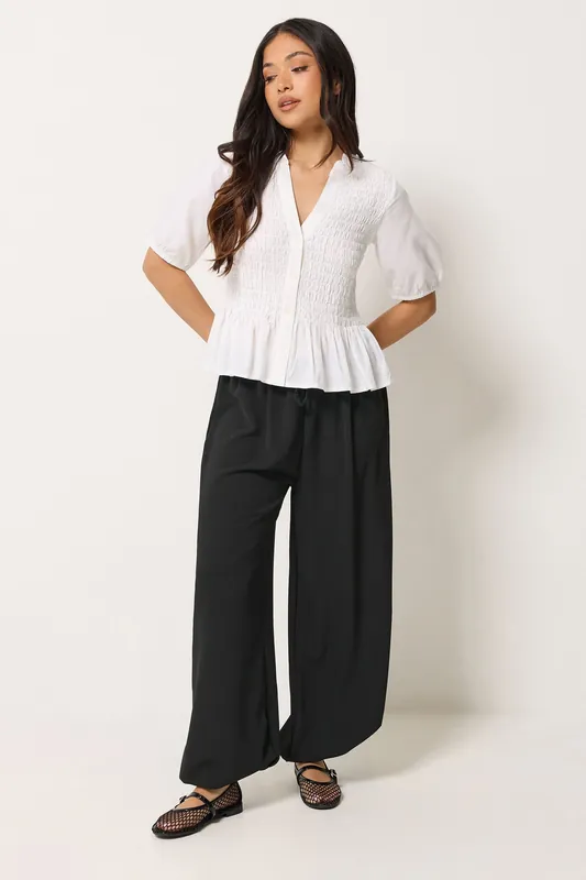 Petite Crepe Balloon Trousers - PixieGirl
