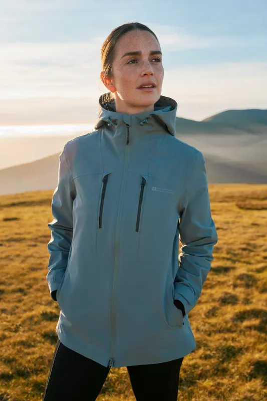 Breeze' Waterproof Lightweight Adjustable Hood Warm Full Zip Jacket - Mountain Warehouse