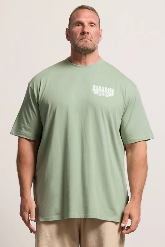 Extra Long 'Paradise' Graphic T-Shirt