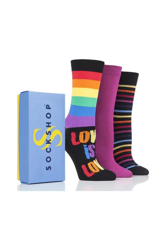 3 Pair Bamboo Bright Gift Boxed Socks - SOCKSHOP