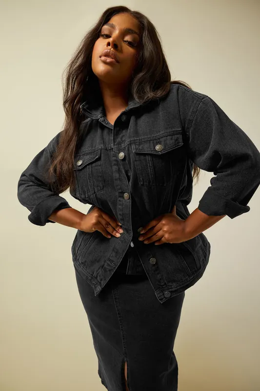 Washed Oversized Denim Jacket - Yours