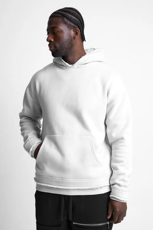 Double Layered 400GSM Distressed Hoodie - Tanaki