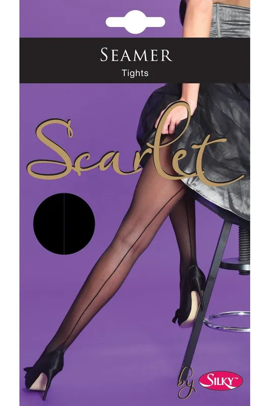 Scarlet Backseam Tights (1 Pair) - Silky