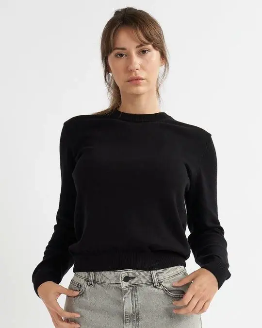 Premium Quality 100% Cotton Crew Neck Long Sleeve Jumper - Alse Studio