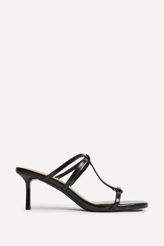 Westside Black Mule Heels - Linzi