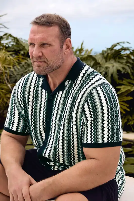 Knitted Revere Collar Shirt - BadRhino