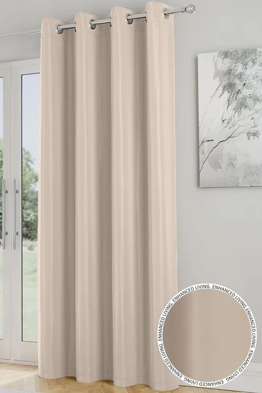 Plain Supersoft Thermal Room Darkening Eyelet Single Door Curtain - Enhanced Living