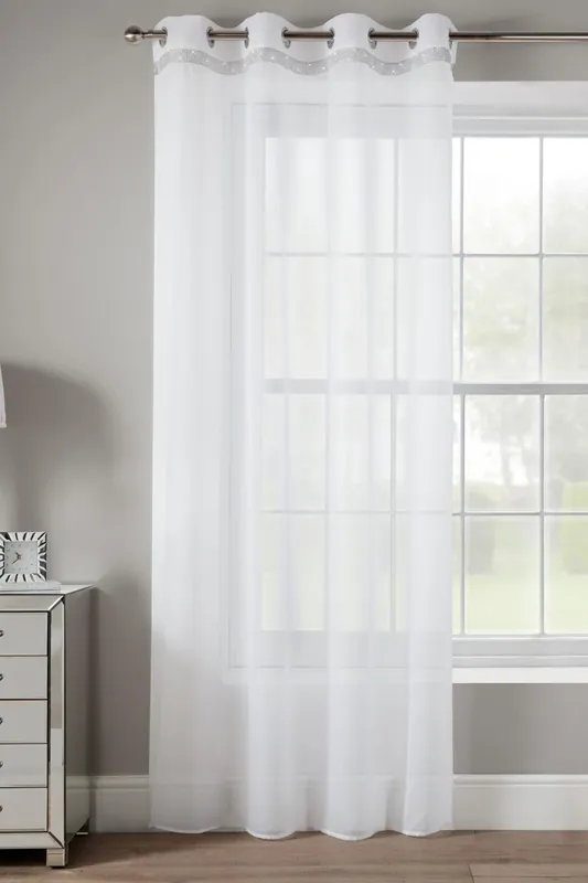 Glitter Eyelet Single Curtains Panels - Alan Symonds
