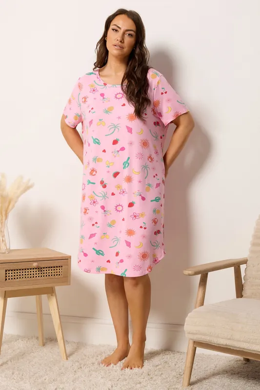 Summer Print Soft Touch Nightdress - Yours