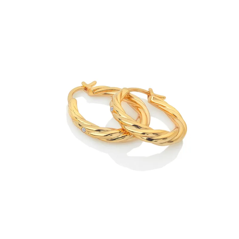 HD X Golden Edit Entwine Earrings - Hot Diamonds