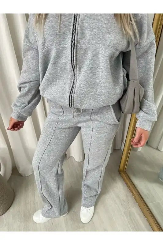 Ashlee Zip Bomber Jacket And Trouser Co-ord Set