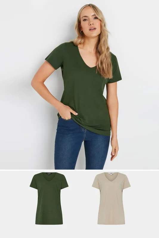 Tall 2 Pack V-Neck T-Shirts