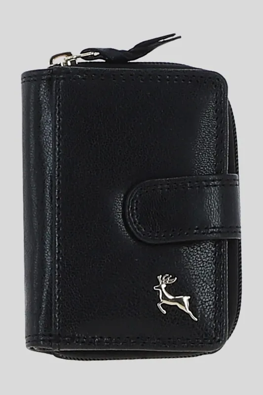 Real Leather Compact Purse - Ashwood Leather