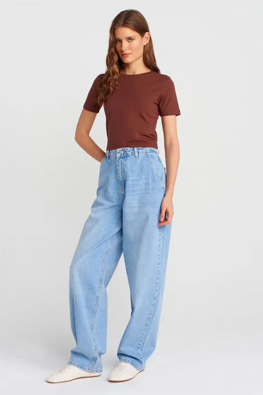 High-Waist Balloon Wide-Leg Jeans