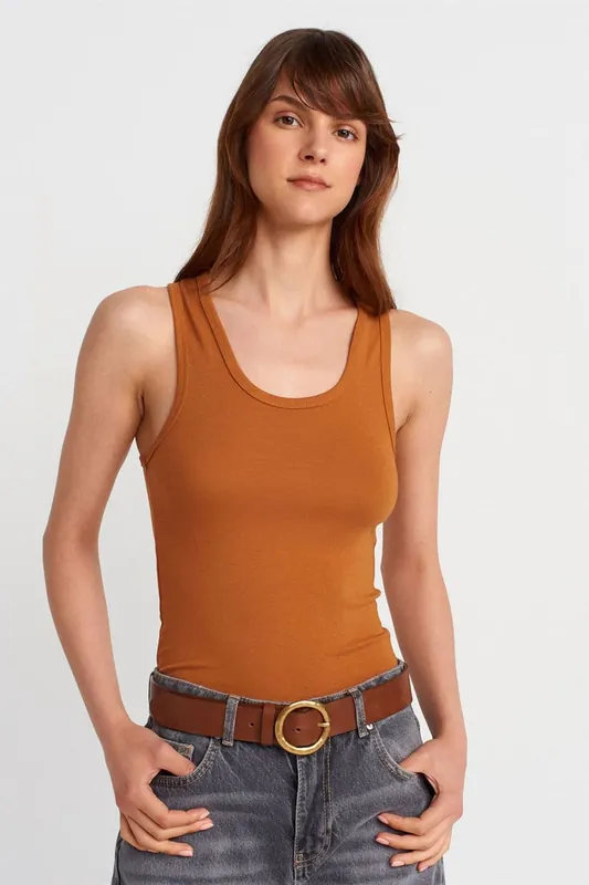 Ribbed Sleeveless Cami Blouse - Dilvin