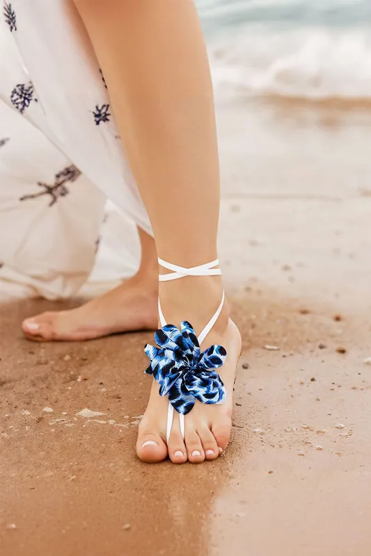 Bohemia Lace-Up Anklet with Flower