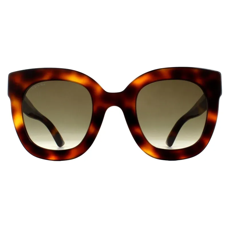 Square Havana Brown Gradient Sunglasses - Gucci