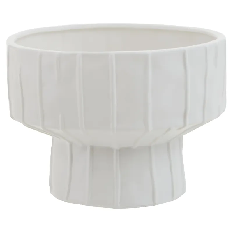 Ceramic White Vase, Versatile Pottery Vase, Compact And Lightweight Ceramic Vase For Artificial Flowers - Orsina