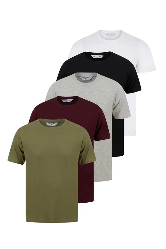 Cotton 5-Pack Short Sleeve T-Shirts